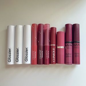 Lipstick Bundle - Glossier, Colourpop, Clinique, NYX